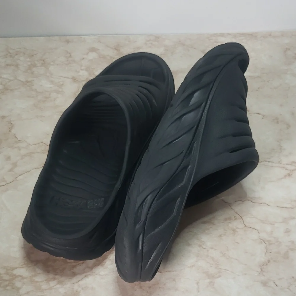 Hoka One One Black Men's Slide Sandals